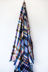 Plaid Blanket Rose Blue