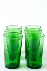 Flared Water Glass Green