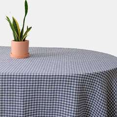 Linen Gingham Tablecloth