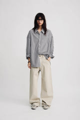 Button Front Stripe Shirt