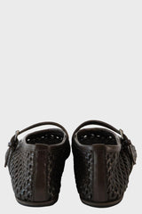Leather Mesh Mary Jane
