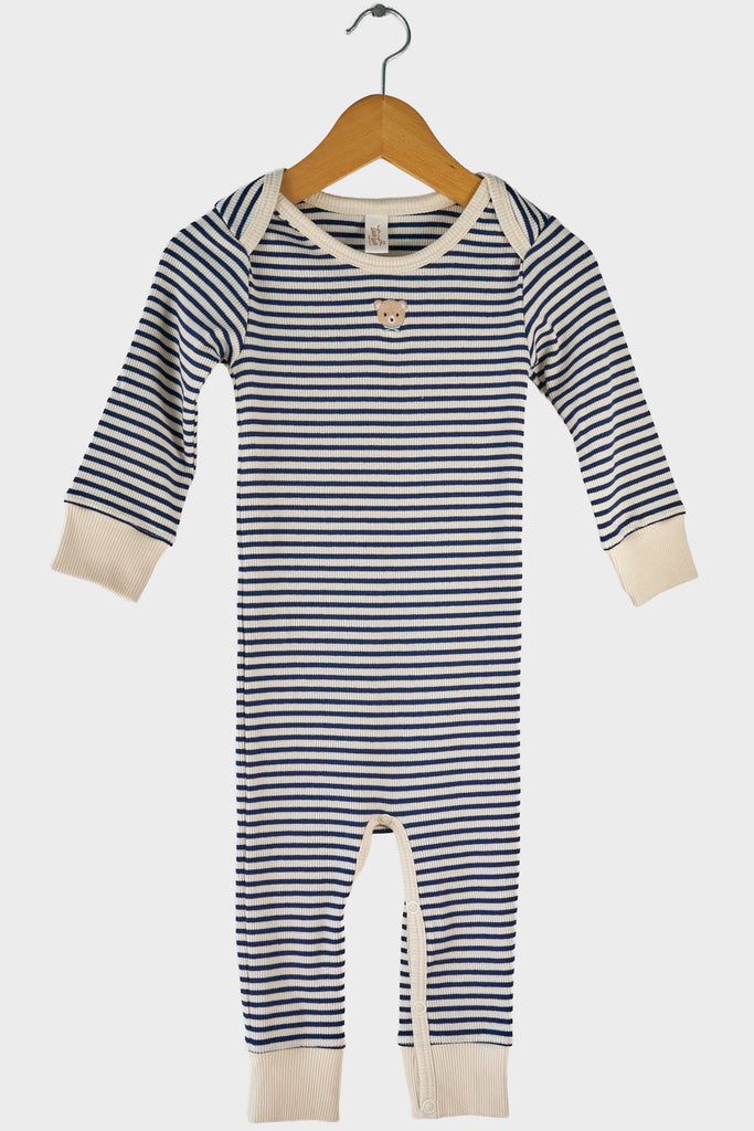 Lap Shoulder Stripe Romper