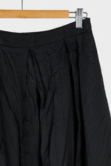 Cotton Satin Flare Skirt