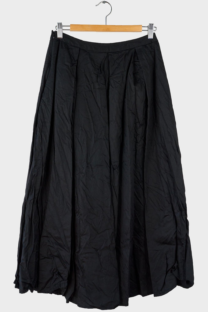 Cotton Satin Flare Skirt