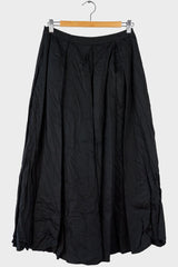 Cotton Satin Flare Skirt