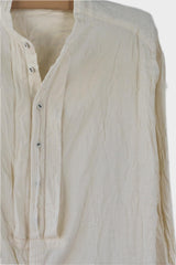Brush Crinkle Band Collar Top