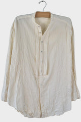 Brush Crinkle Band Collar Top
