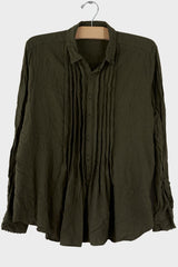 Brush Crinkle Pintuck Top