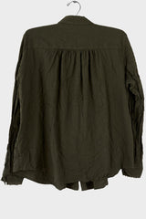 Brush Crinkle Pintuck Top