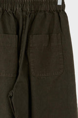 Linen Twill Crop Wide Pant