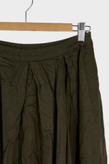 Cotton Satin Flare Skirt