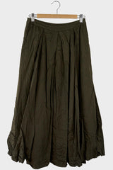 Cotton Satin Flare Skirt