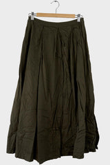 Cotton Satin Flare Skirt