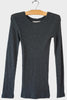 Gauze Rib LS Crew