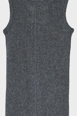 Gauze Rib Long Tank