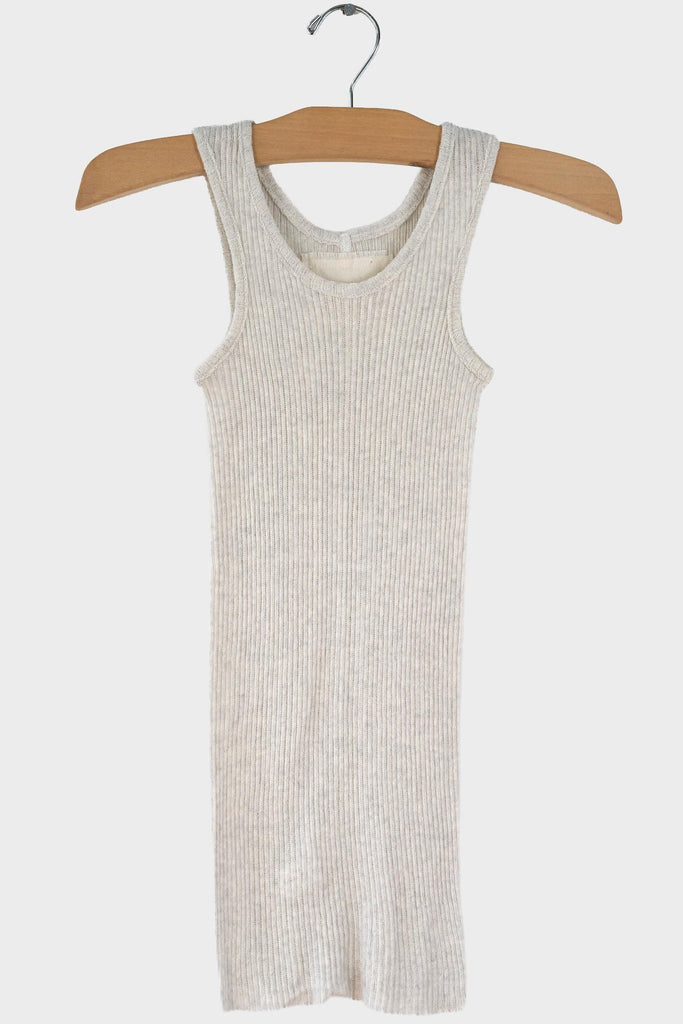 Gauze Rib Long Tank