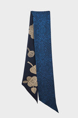 Silk Leaves Thin Scarf