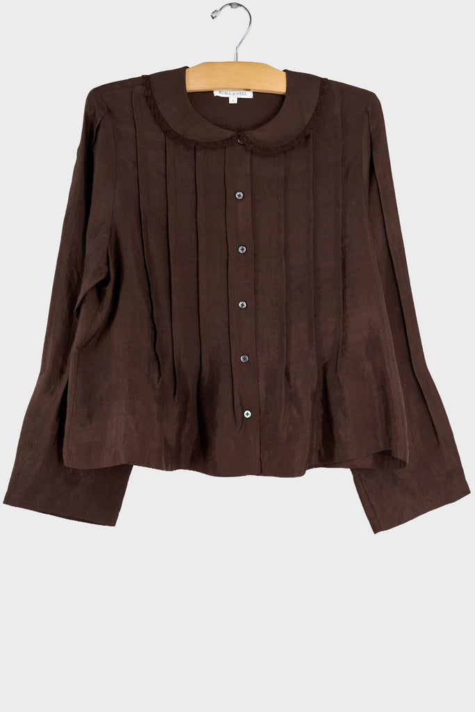 Aga Silk Pleat Top