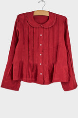 Aga Silk Pleat Top