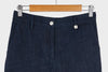 Denim Flannel Cuff Straight Leg