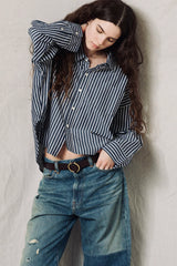 Crop Button Front Shirt