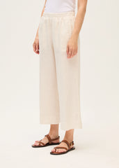 Wide Leg Linen Trouser