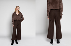 Twill Wide Leg Pant