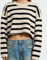 Crop Stripe Sweater