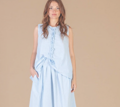 Ora Ruffle Stripe Shirt