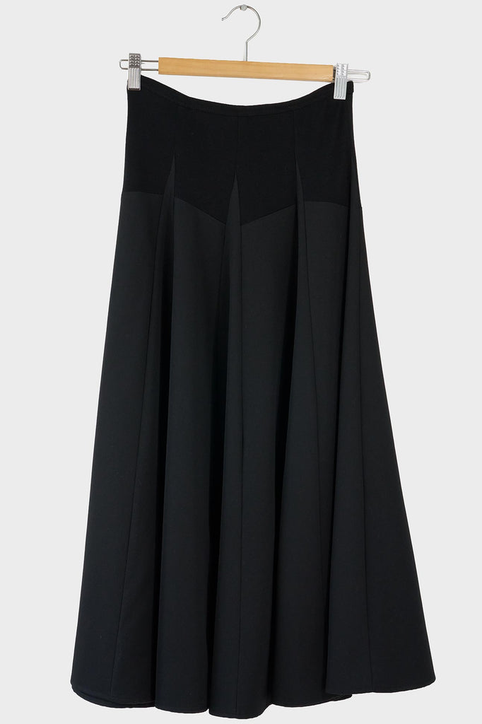 Knit Combo Godet Skirt