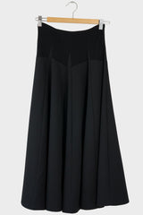 Knit Combo Godet Skirt