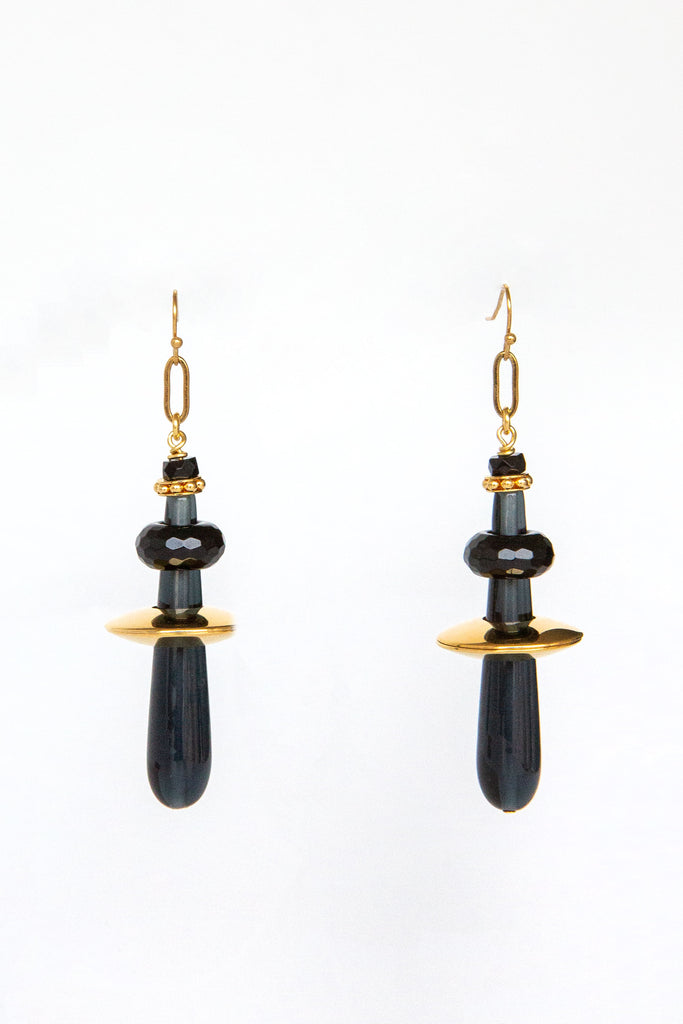 Gold Single Drop Earrings
