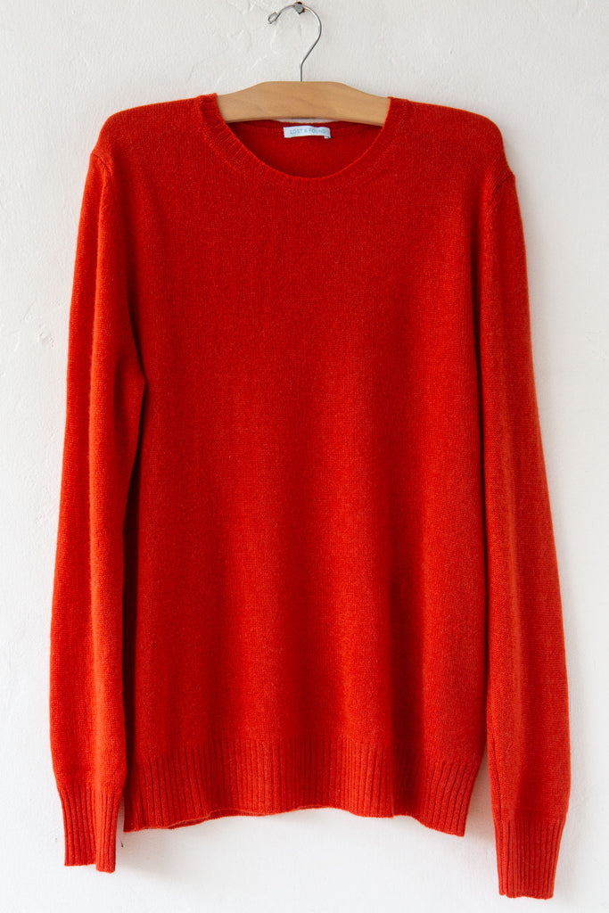 Cashmere Crew Rust