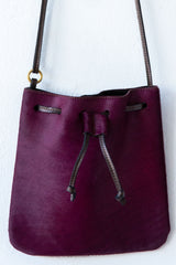 d/e goods cranberry pony bag