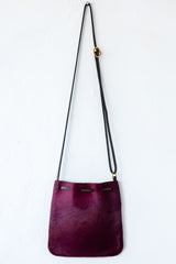 d/e goods cranberry pony bag
