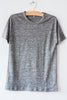 lost & found heather grey linen short sleeve tee