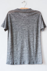 lost & found heather grey linen short sleeve tee