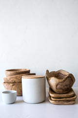 Sandstone Bowl with Olive Wood Lid