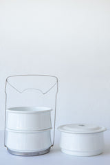 Riess White 3 tier Casserole Carrier