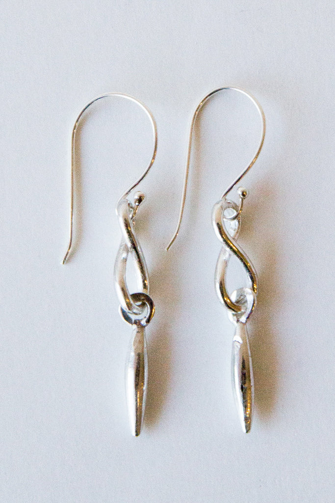 Dennis Higgins Silver Infinity Earrings