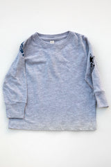 lucky fish heather grey nite skies l/s tee