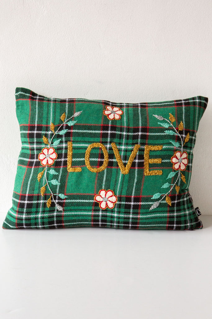 Love Plaid Cushion